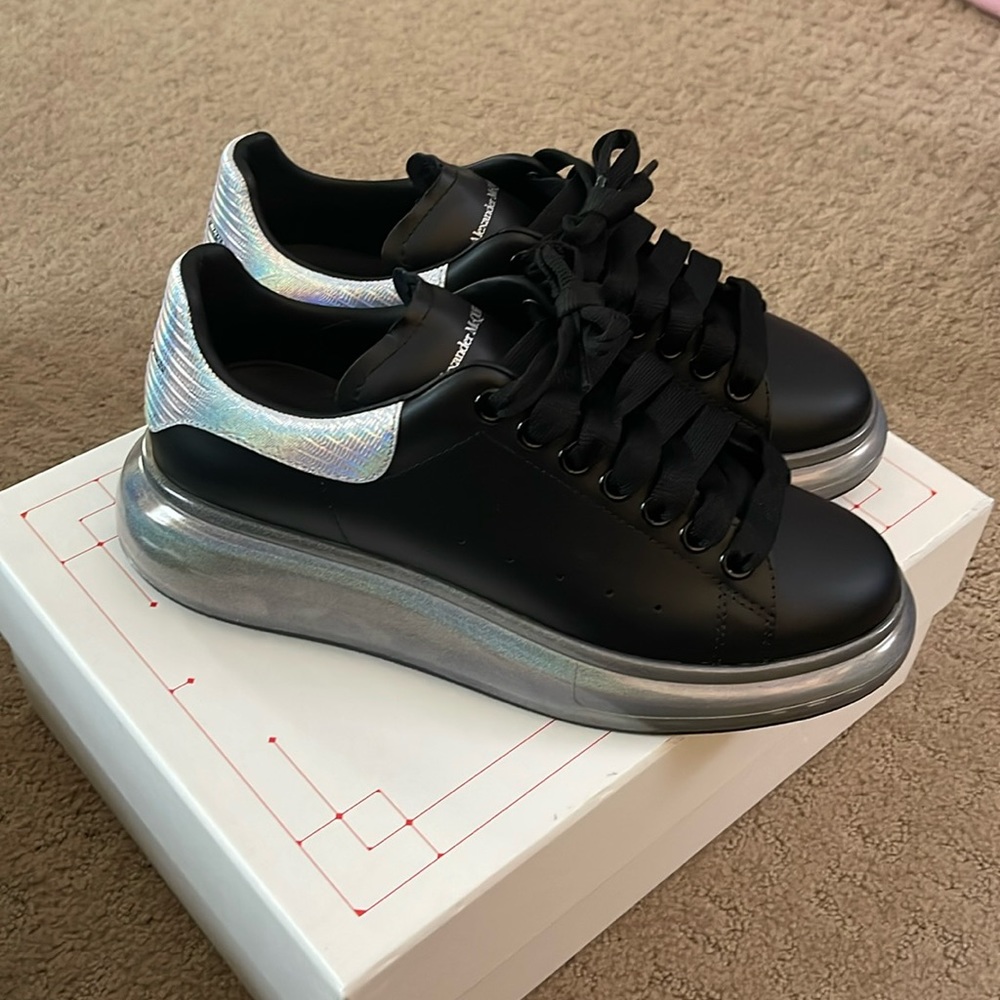 Alexander McQueen Black with Hologram size 39.5/9.5 women